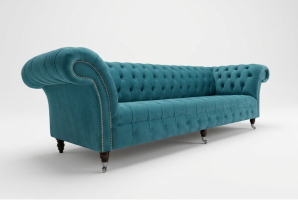 Divano Chesterfield xxl grande divano divani in velluto pelle tessuto imbottiti divani a 4 posti