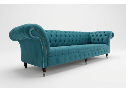 Divano Chesterfield xxl grande divano divani in velluto pelle tessuto imbottiti divani a 4 posti
