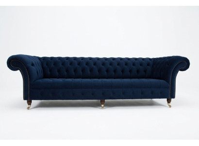 Divano Chesterfield in velluto a quattro posti Design Divani Divani imbottiti Divano in velluto 265cm
