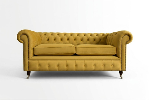 Chesterfield giallo due posti designer divano soggiorno.setColorway Couch.