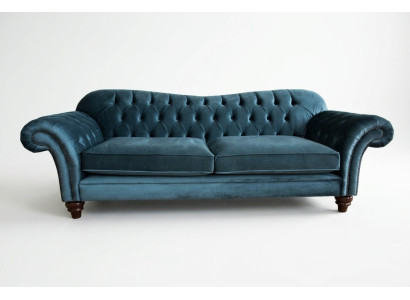 Chesterfield divano a 4 posti in tessuto imbottito Divano da soggiorno