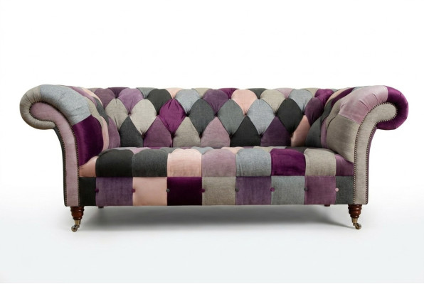 Divano Chesterfield 3 posti imbottito, designer di divani, divani componibili a tre posti.