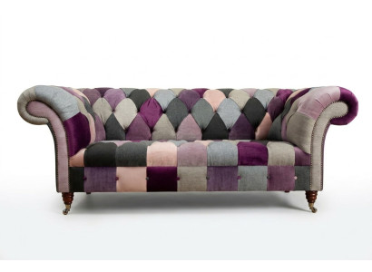 Divano Chesterfield 3 posti imbottito, designer di divani, divani componibili a tre posti.
