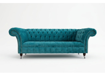 Chesterfield Originale Divano Sofa Tessuto Divani Divanetti Imbottiti Tessuto Nuovo