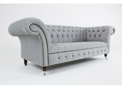 Chesterfield Divano Set 3+2 Posti in Velluto Velluto Design Sofà