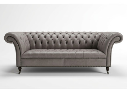 Grigio Chesterfield tre posti Divano esclusivo per il soggiorno