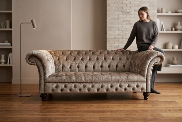 Design divano a tre posti Imbottito Moderno Divano a 3 posti Mobili Grigio