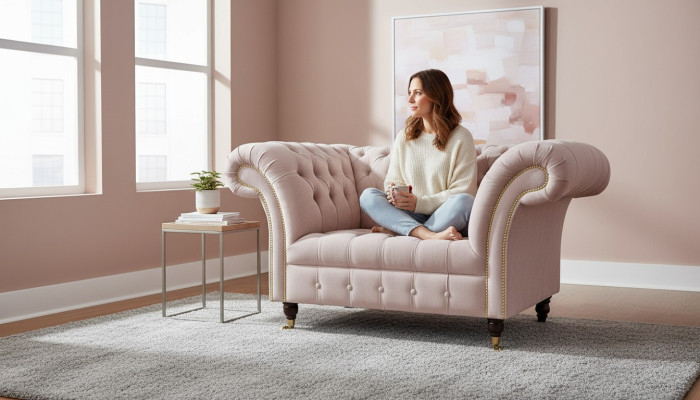 Chesterfield poltrona divano televisivo 1 posto in tessuto divani imbottiti nuovi tessuti.