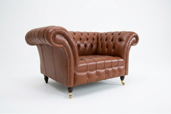 Chesterfield poltrona divano TV 1 posto divano in tessuto imbottito nuovo tessile divani