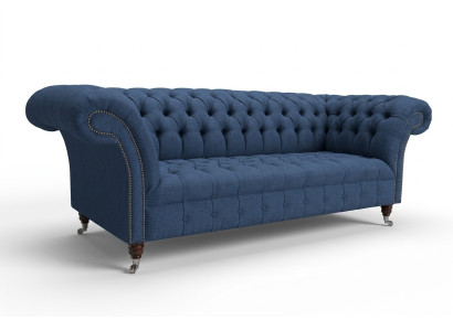 Divano Chesterfield in tessuto di stoffa per divani, divani imbottiti in velluto a 3 posti.