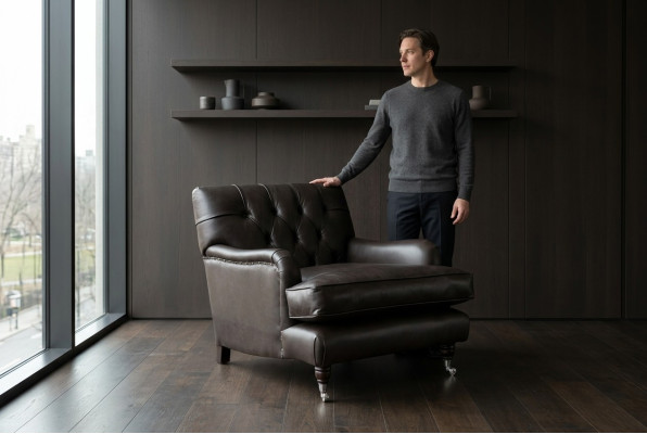 Chesterfield Design Divano Poltrona Divano Imbottito Lusso Tessuto Divani 1 Posto #299
