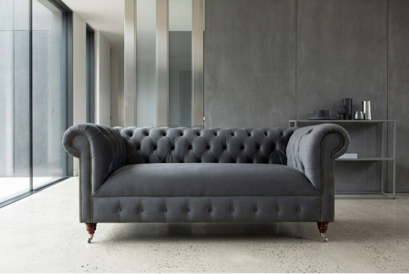 sofa classico per soggiorno Chesterfield mobili divano seduta imbottita sofà divani