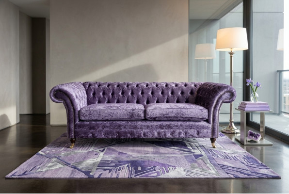Lila Chesterfield tre posti Chesterfield, divano di lusso a tre posti.