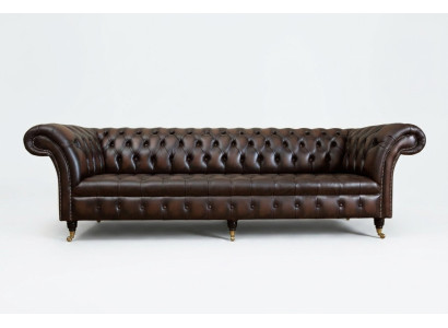Classico divano in pelle Chesterfield di lusso, design divani couch 4 posti nuovo