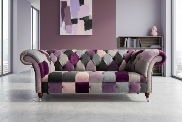 Design divano a 3 posti in tessuto Clubsofa di lusso