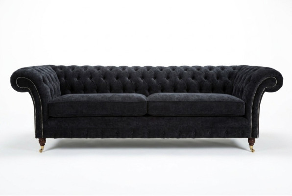 Alta qualità Chesterfield divano imbottito a quattro posti Tessuto Divano Tessuto XXL