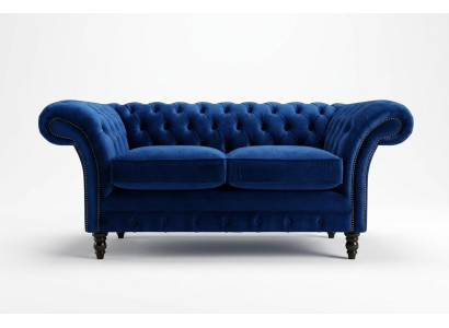 Divano Chesterfield a 2 posti imbottito, divani design.
