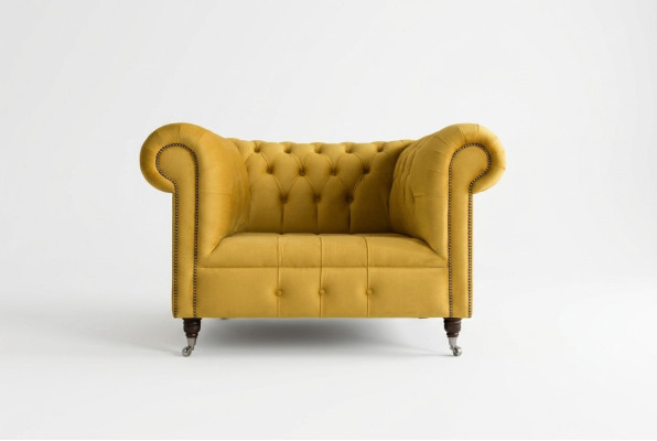 Divano Chesterfield design poltrona divano imbottita in tessuto di lusso divani 1 posto #376