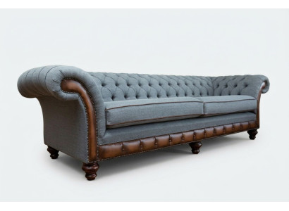Divano Chesterfield in pelle divano in tessuto, divano, divano, imbottitura personalizzata per il soggiorno.
