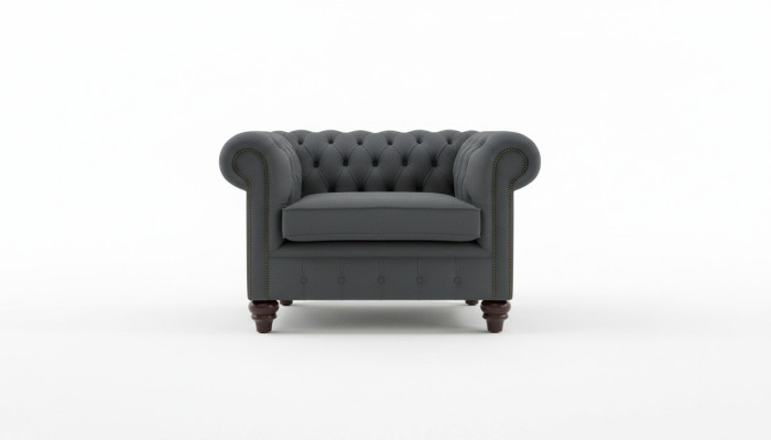 Chesterfield Design poltrona divano imbottita di lusso in tessuto a un posto