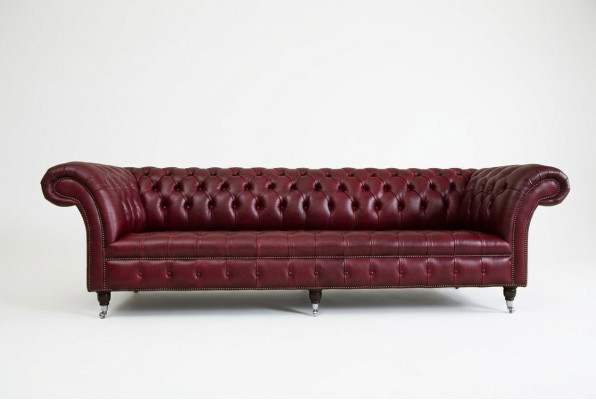 Divano Chesterfield di design 4 posti in tessuto poltrona di lusso. Divani classici in tessuto.