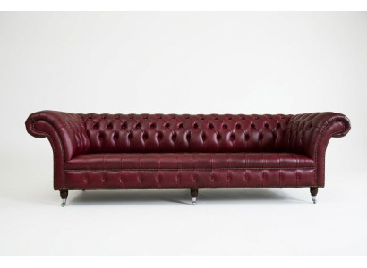 Divano Chesterfield di design 4 posti in tessuto poltrona di lusso. Divani classici in tessuto.