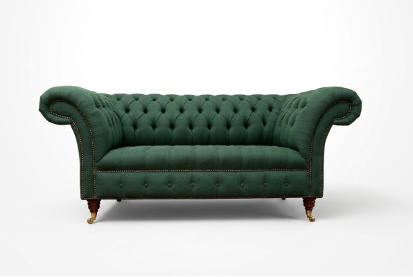 Mobili imbottiti classici Chesterfield Divano verde in tessuto in pelle Stoff Fornitore di divani