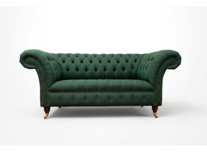 Mobili imbottiti classici Chesterfield Divano verde in tessuto in pelle Stoff Fornitore di divani