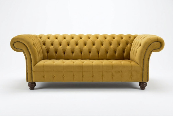 Designer Chesterfield Set di divani in velluto 4 pezzi.