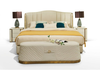 Letto Letto imbottito Camera da letto di lusso Design Letti Tessuto Pelle Struttura del letto