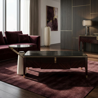 Tavolino moderno design divano tavolo legno decorazione soggiorno comodino.