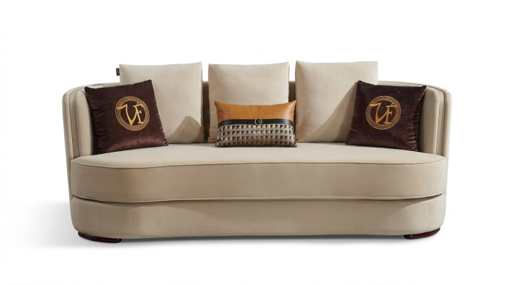 Set di divani moderni 3+1 posti in pelle design divani imbottiti