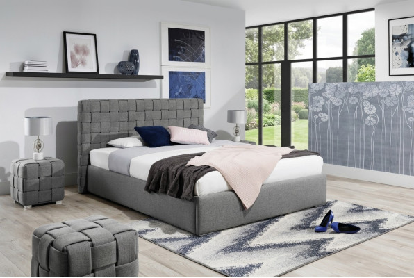 Letto imbottito di design di lusso per hotel matrimoniale nuovo 200x200cm