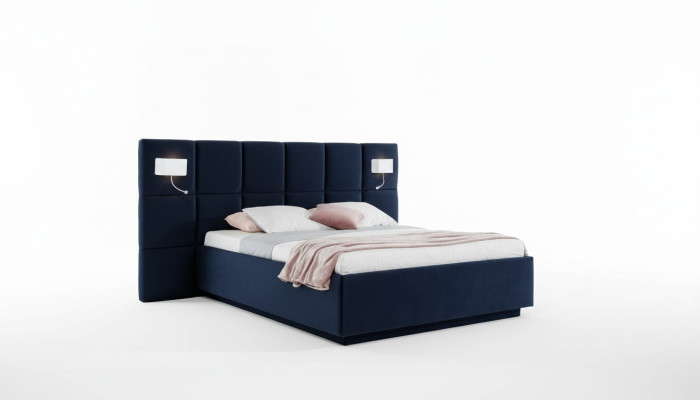 Design dell'hotel del letto Singolo Camera da letto Letto imbottito Letti di lusso 180x200cm Tessuto