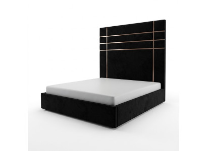 Hotel Doppia Camera da Letto in Pelle Tessuto Letto Imbottito di Lusso Letti Moderni Design