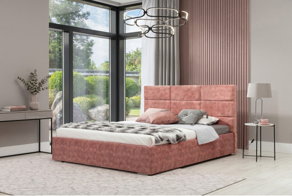 Letto matrimoniale Design classico di alta qualità Struttura tessile Letto Letti 140 x 200