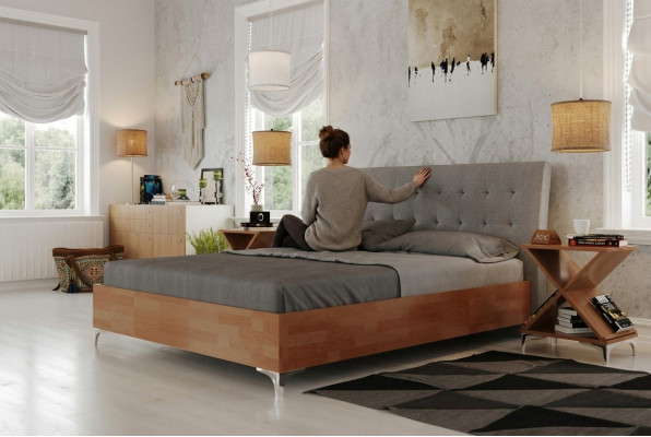 Letto Imbottitura Design Lusso Matrimoniale Hotel Letti Matrimoniali Camera da Letto in Pelle 160x200cm.