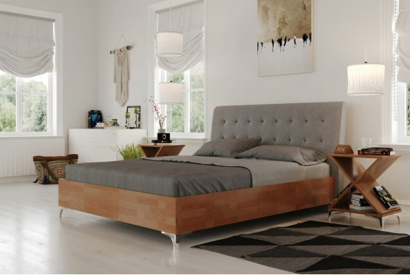 Letto Imbottitura Design Lusso Matrimoniale Hotel Letti Matrimoniali Camera da Letto in Pelle 160x200cm.