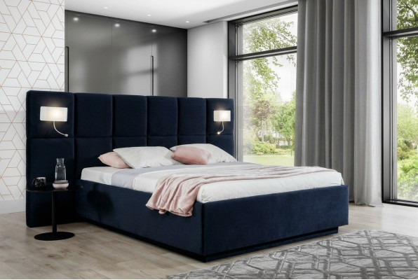 Design della camera da letto letto di lusso 200x200 Letti in tessuto Letto matrimoniale