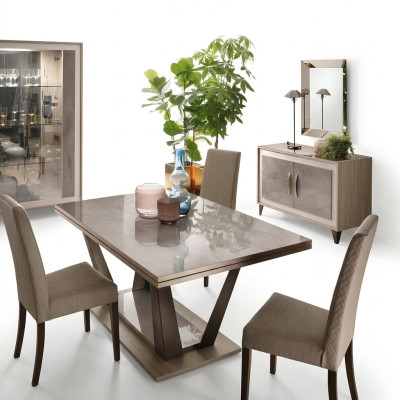 Tavolo da pranzo soggiorno in legno di design in stile italiano