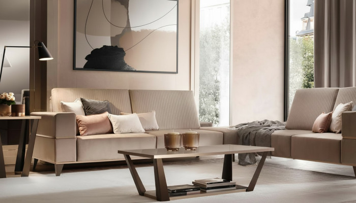 Tavolino da salotto Tavolo Imbottito Design Tavolo in Vetro in Legno per Divano Marrone Tavolini