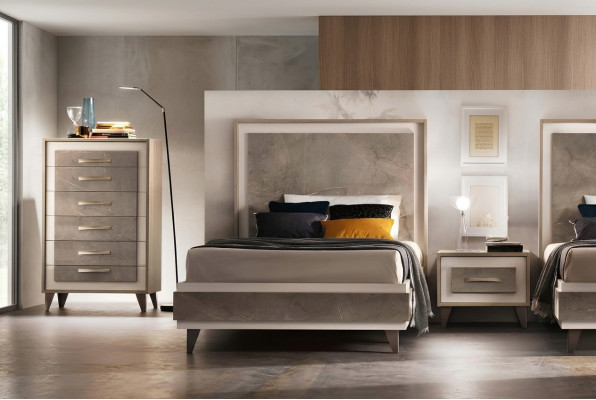 Letto imbottito Design di lusso Letto matrimoniale hotel doppio 120x200cm Sonno