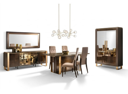 Tavolo da pranzo Gruppo di tavoli Sala da pranzo Legno Set da soggiorno Design Sedie