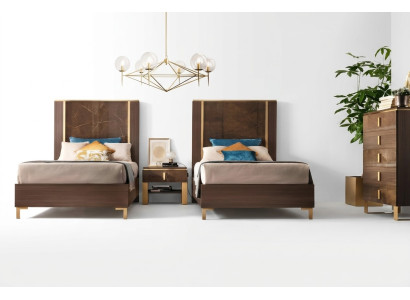 Camera da letto letto di lusso in legno 120x200cm Letto reale letto di lusso Nuovo