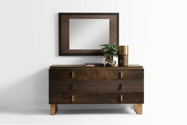 Console tavolo comò con specchio set di mobili di lusso Console 2 pezzi. Realizzato.
