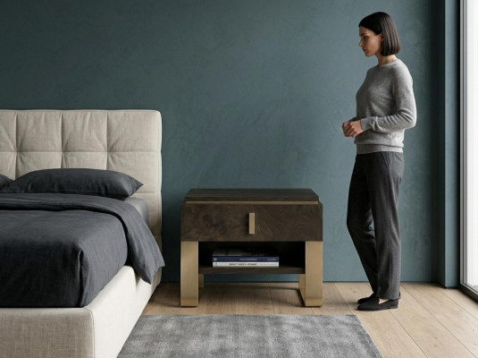 Design Comodino Consolle Metallo Lucido Decorativo Tavoli Consolle Camera da Letto