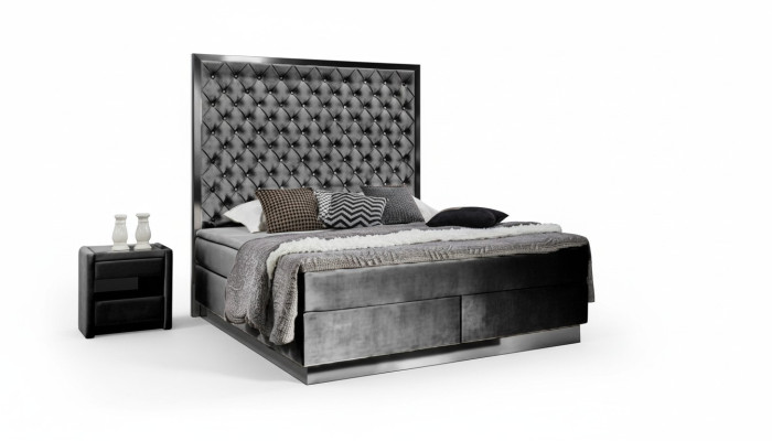 Letto con contenitore in tessuto Mobili Letti Tessile Camera da letto Design Chesterfield