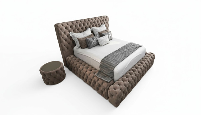 Letto 2x Comodino 3 pezzi. Set da camera da letto Moderno di Design di lusso Nuovi letti