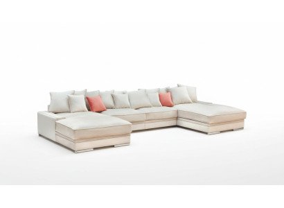 Tessuto di lusso moderno design divano ad angolo a U arredamento salotto nuovo