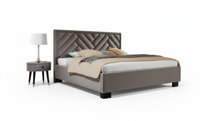 Letto 2x comodino 3 pezzi. Set da camera da letto di design di lusso. Set completo di letti.